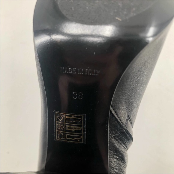 Bianca Di Ankle Bootie Studded Studs Black Leather Womens EU 38 NIB $175 - Picture 9 of 10